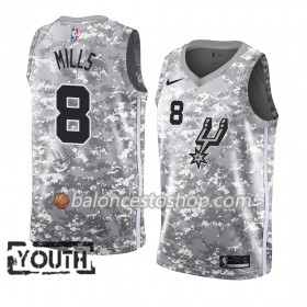 Camiseta Niños NBA San Antonio Spurs Patty Mills 8 2018-19 Nike Gris Swingman